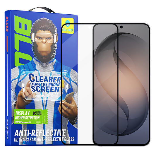 Beskyttelsesfolie Blueo Anti-Reflective HD for Samsung Galaxy S26 S942, Herdet glass, Full lim, Svart