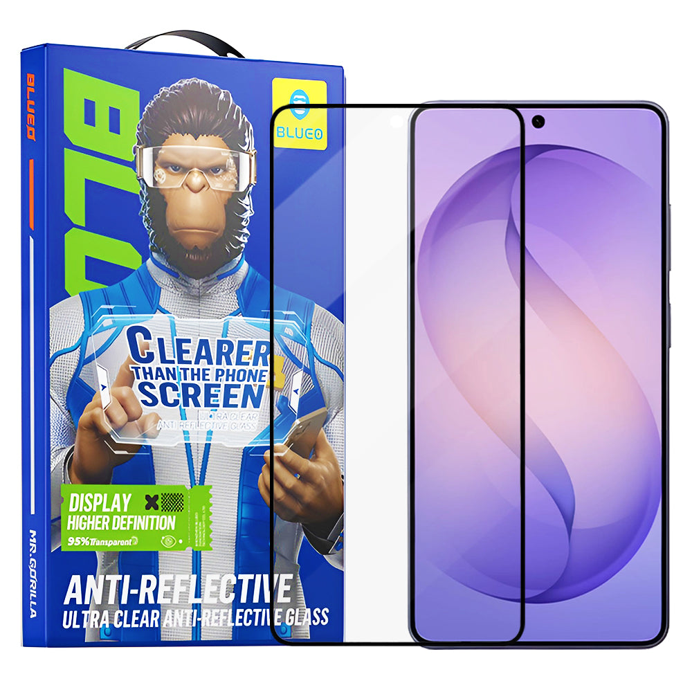 Beskyttelsesfolie Blueo Anti-Reflective HD for Samsung Galaxy S26 Ultra S948, Herdet Glass, Full Lim, Svart