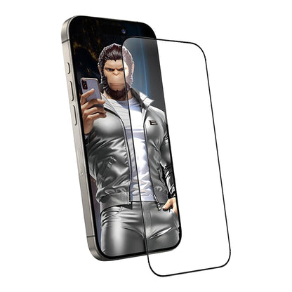 Blueo Anti-Static HD skjermbeskyttelsesfilm for Apple iPhone 18 Pro Max / 17 Pro Max / 16 Pro Max, Herdet glass, Full lim, Svart