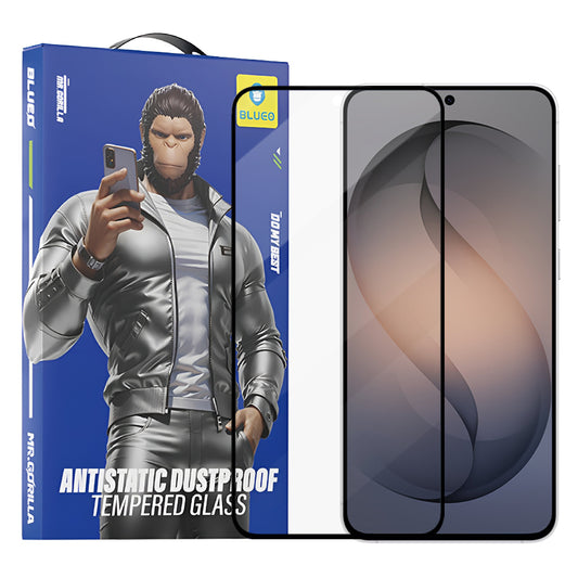 Beskyttelsesfilm Blueo Anti-Static HD for Samsung Galaxy S26 S942, Herdet Glass, Full Lim, Svart