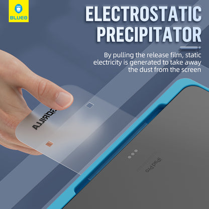Blueo HD Applicator Pro skjermbeskyttelsesfilm for Apple iPad Pro 11 (2024), Herdet glass, Full lim