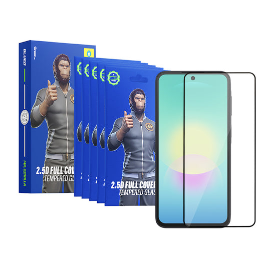 Blueo HD skjermbeskyttelsesfilm for Samsung Galaxy A27 5G / A57 5G / A37 5G, Herdet glass, Full lim, 2.5D, Sett med 5 stk, Svart