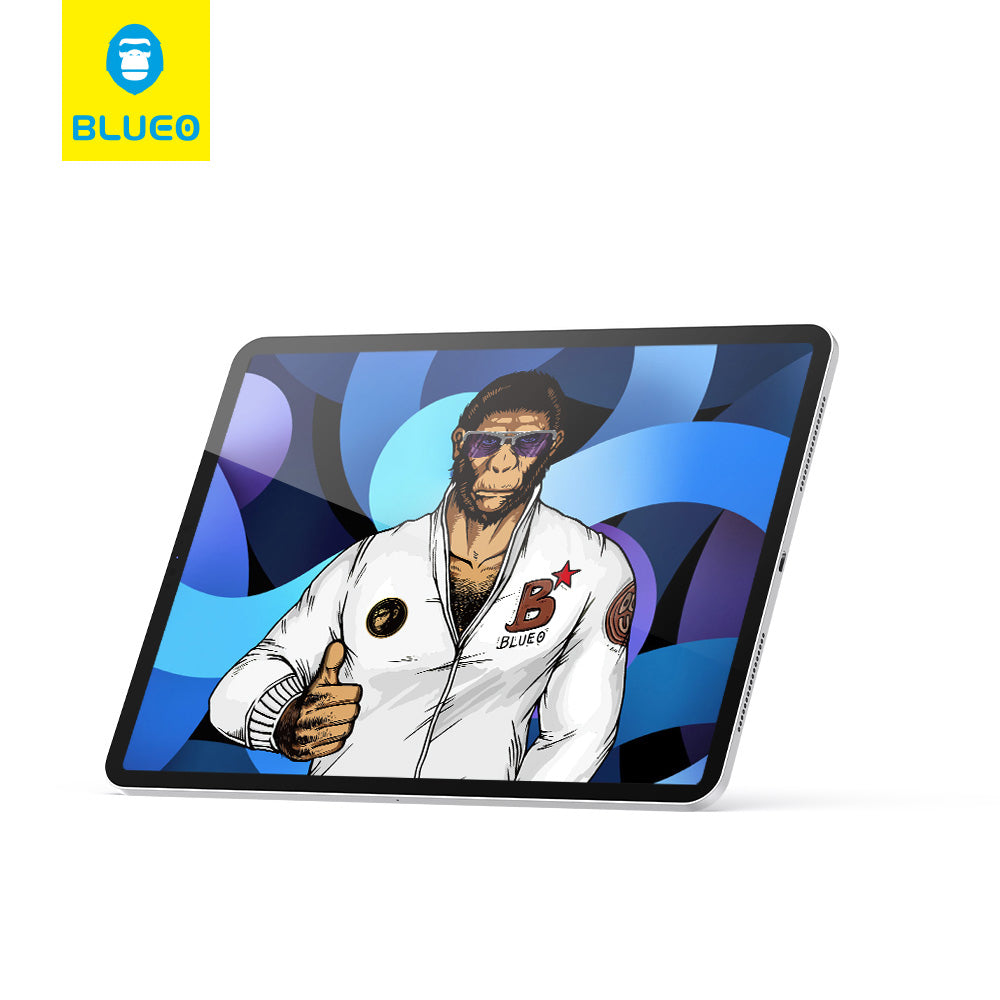 Blueo skjermbeskyttelsesfolie for Apple iPad Pro 12.9 (2022) / Pro 12.9 (2021) / Pro 12.9 (2020), Herdet glass, Full lim