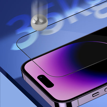 Blueo Sapphire Applicator Pro skjermbeskyttelsesfilm for Apple iPhone 15 Pro, Herdet glass, Full lim, Svart