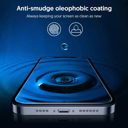 Blueo Silk HD skjermbeskyttelsesfilm for Apple iPhone 16 / 15, Herdet glass, Full lim, Sett med 5 stk, 2.5D, Svart