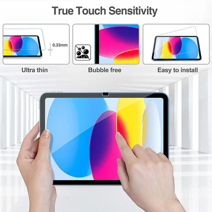 Clear Lito Classic skjermbeskyttelse for Apple iPad (2025) / (2022), Herdet glass, Full lim, 2.5D