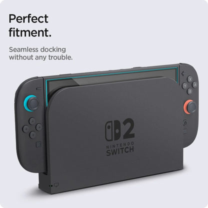 Techsuit SwitchAura Skjermbeskyttelsesfilm med Applikator for Nintendo Switch 2, Herdet Glass, Sett med 2 stk