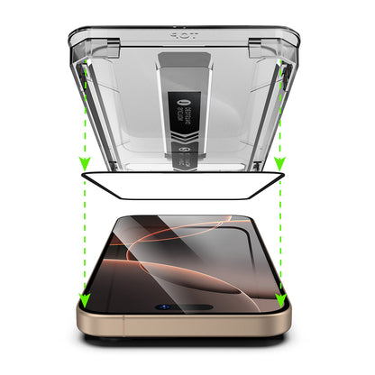 Skjermbeskytter Techsuit TitanGlass for Apple iPhone 17 Pro, Herdet Glass, Full Lim, Svart