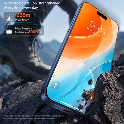 Torras Sunview AR skjermbeskyttelsesfilm for Apple iPhone 18 Pro Max / 17 Pro Max, Herdet glass, Full lim