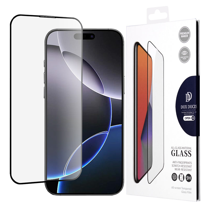 Skjermbeskyttelse DUX DUCIS for Apple iPhone 16 Pro Max, Herdet glass, Edge Glue, Svart