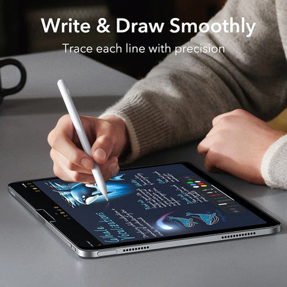 Skjermbeskyttelsesfolie ESR Armorite Paper Feel UltraFit for Apple iPad (2025) / (2022), Herdet glass, Full lim, Sett med 2 stykker