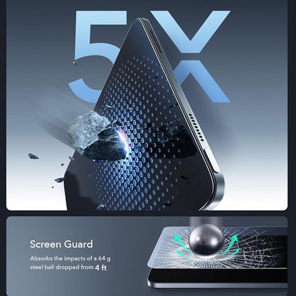 Skjermbeskyttelsesfolie ESR Armorite Paper Feel UltraFit for Apple iPad (2025) / (2022), Herdet glass, Full lim, Sett med 2 stykker