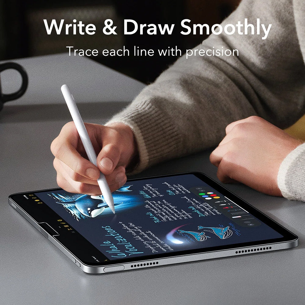 Skjermbeskyttelsesfolie ESR Armorite Paper Feel UltraFit for Apple iPad Air 13 (2026) / Air 13 (2025), Herdet glass, Full lim