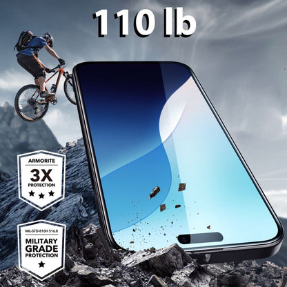 Beskyttelsesfolie ESR Armorite for Apple iPhone 16 Plus / 15 Plus, Herdet Glass, Full Lim, Svart