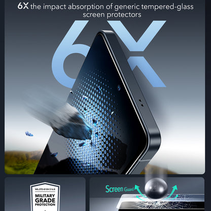 Skjermbeskytter ESR Armorite for Samsung Galaxy S26 Ultra S948, Herdet Glass, Full Lim, Sett med 2 stykker