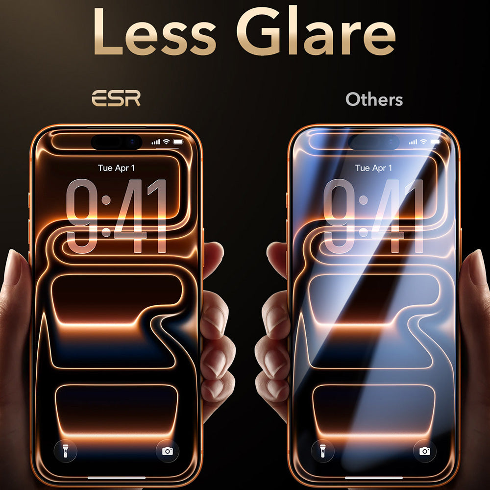 ESR Armorite Pro UltraFit skjermbeskyttelse for Apple iPhone 18 Pro Max / 17 Pro Max, Herdet glass, Full lim, Svart