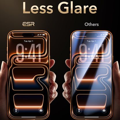 ESR Armorite Pro UltraFit skjermbeskyttelse for Apple iPhone 18 Pro Max / 17 Pro Max, Herdet glass, Full lim, Svart