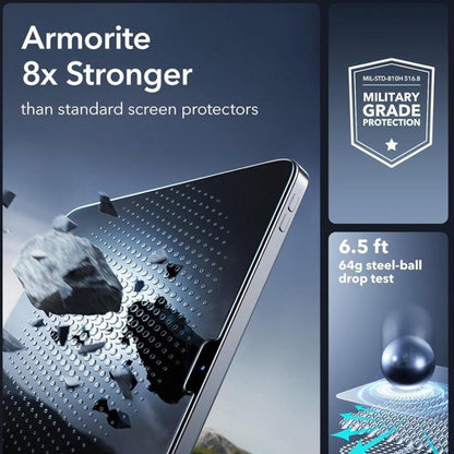 ESR Armorite UltraFit skjermbeskytter for Apple iPad Air 11 (2026) / Air 11 (2025), Herdet glass, Full lim, Sett med 2 stk