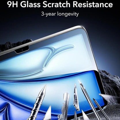 ESR Armorite UltraFit skjermbeskytter for Apple iPad Air 11 (2026) / Air 11 (2025), Herdet glass, Full lim, Sett med 2 stk