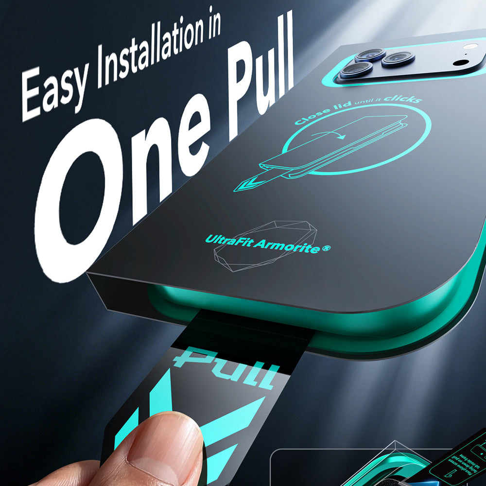 ESR Armorite UltraFit skjermbeskyttelse for Apple iPhone 18 Pro / 17 Pro, Herdet glass, Full lim, Sett med 2 stk, Svart