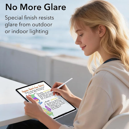 Beskyttelsesfolie ESR Paper Feel UltraFit for Apple iPad (2025) / (2022), Plast, Sett med 2 stykker