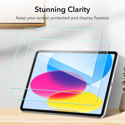 Beskyttelsesfilm ESR-skjerm for Apple iPad (2025) / (2022), Herdet glass, Full lim, Sett med 2 stykker