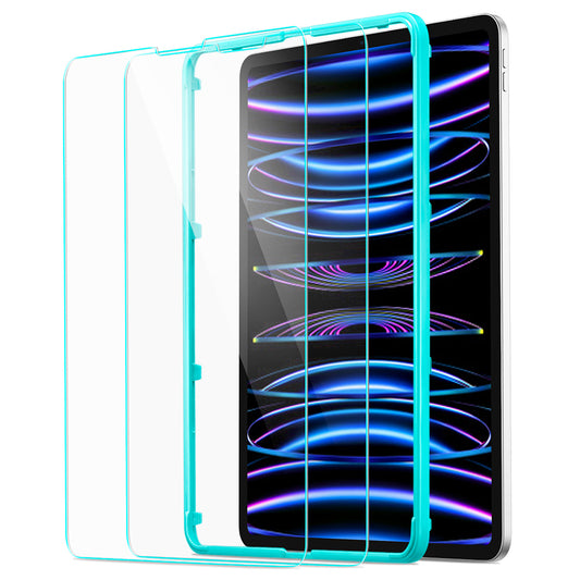 ESR skjermbeskyttelsesfilm for Apple iPad Air (2022) / Pro 11 (2021) / Air (2020), Herdet glass, Full lim, Sett med 2 stykker