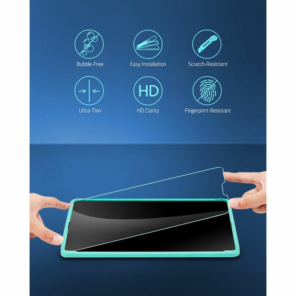 Beskyttelsesfilm ESR-skjerm for Apple iPad Pro 12.9 (2022) / Pro 12.9 (2021) / Pro 12.9 (2020), Herdet glass, Full lim, Sett med 2 stykker