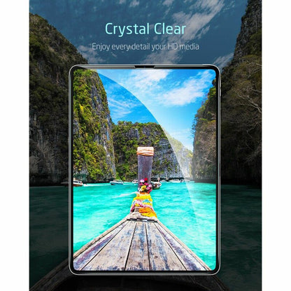 Beskyttelsesfilm ESR-skjerm for Apple iPad Pro 12.9 (2022) / Pro 12.9 (2021) / Pro 12.9 (2020), Herdet glass, Full lim, Sett med 2 stykker