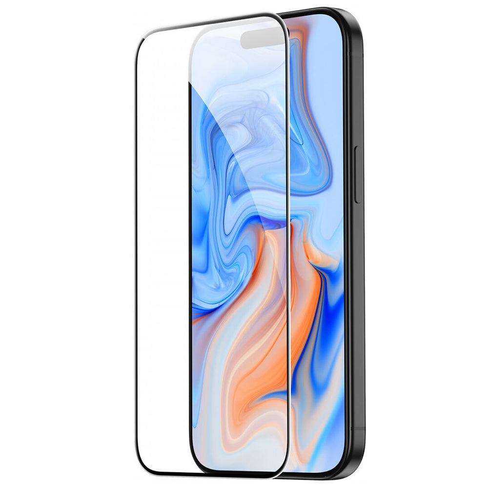 Beskyttelsesfolie ESR-skjerm for Apple iPhone 15, Herdet glass, Full lim, Svart
