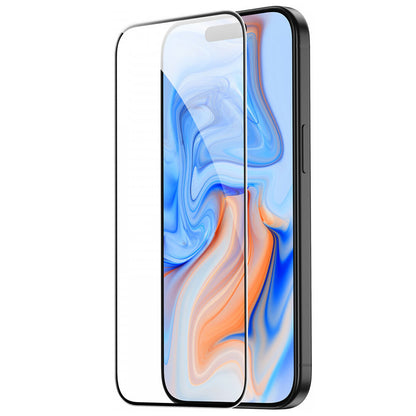 Beskyttelsesfolie ESR-skjerm for Apple iPhone 15, Herdet glass, Full lim, Svart