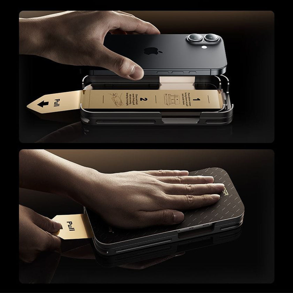 Skjermbeskyttelsesfolie ESR UltraFit Armorite Pro for Apple iPhone 17 Pro, Herdet Glass, Full Lim, Svart