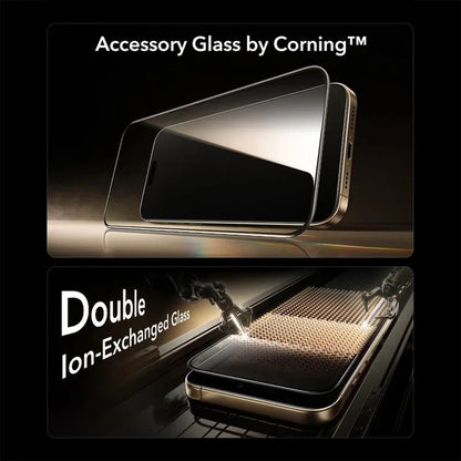 Skjermbeskyttelsesfolie ESR UltraFit Armorite Pro for Apple iPhone 17 Pro, Herdet Glass, Full Lim, Svart