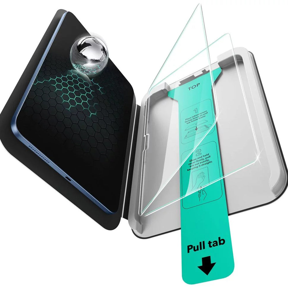 Beskyttelsesfilm ESR UltraFit for Apple iPad (2025) / (2022), Herdet glass, Full lim, Sett med 2 stykker