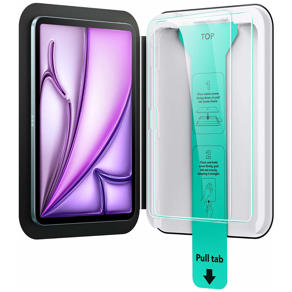 ESR UltraFit skjermbeskyttelse for Apple iPad Air 11 (2026) / Air 11 (2025), Herdet glass, Full lim, Sett med 2 stk