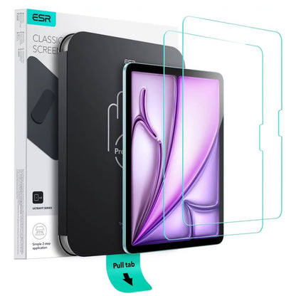 ESR UltraFit skjermbeskyttelse for Apple iPad Air 11 (2026) / Air 11 (2025), Herdet glass, Full lim, Sett med 2 stk