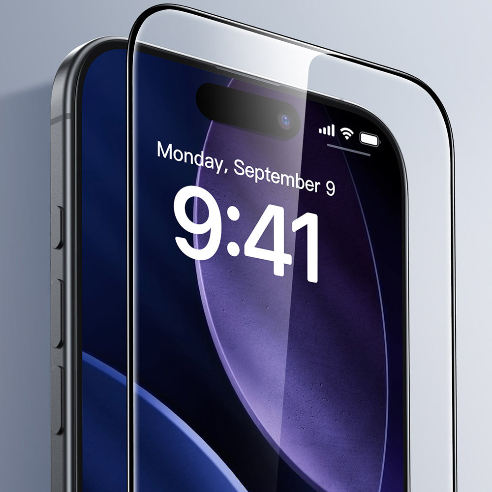 Beskyttelsesfilm ESR UltraFit for Apple iPhone 17 Pro, Herdet Glass, Full Lim, Svart