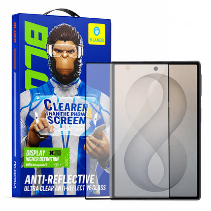 Blueo Anti-Reflective HD Skjermbeskyttelse for Samsung Galaxy Z Fold8 F976, Herdet Glass, Full Lim, Svart