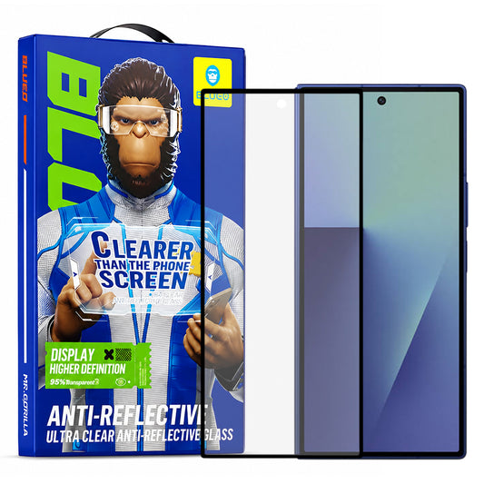 Blueo Anti-Reflective HD skjermbeskyttelse for Samsung Galaxy Z Fold8 Ultra F976, herdet glass, full lim, svart