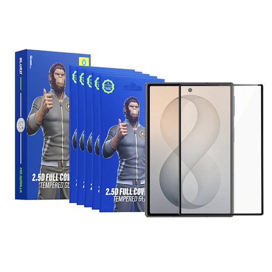 Blueo HD skjermbeskyttelse for Samsung Galaxy Z Fold8 F976, Herdet glass, Full lim, 2.5D, Sett med 5 stk, Svart