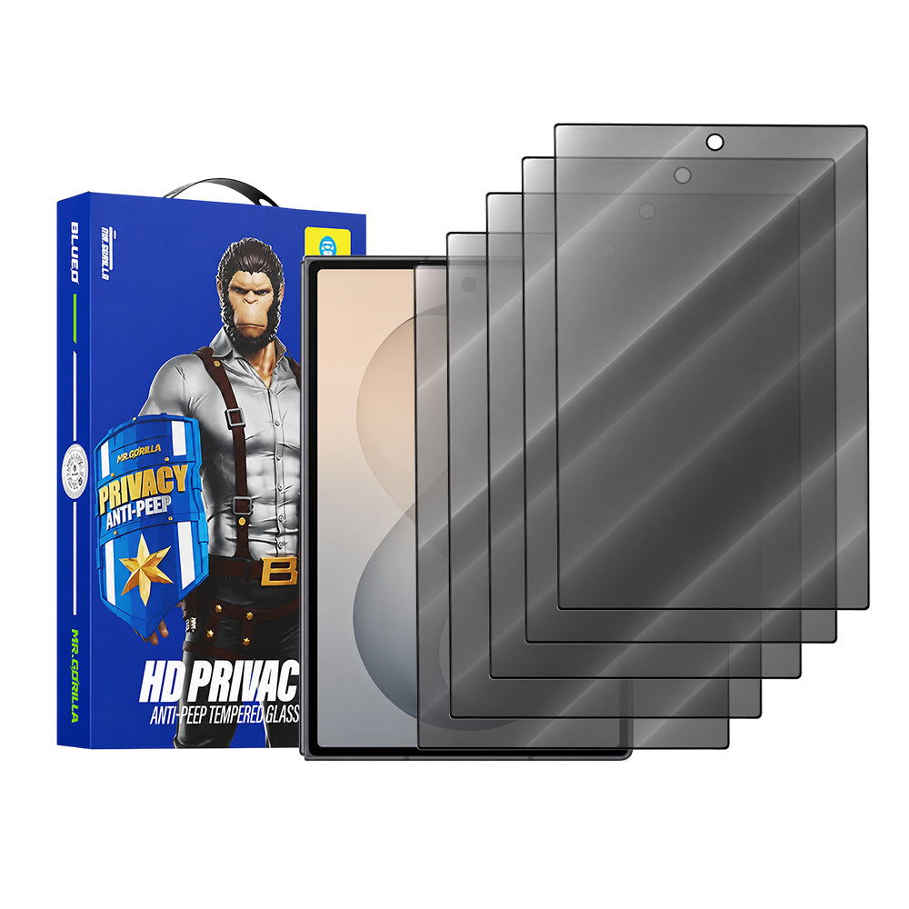 Privacy Blueo Anti-Peep skjermbeskyttelse for Samsung Galaxy Z Fold8 F976, Herdet glass, Full lim, Sett med 5 stk