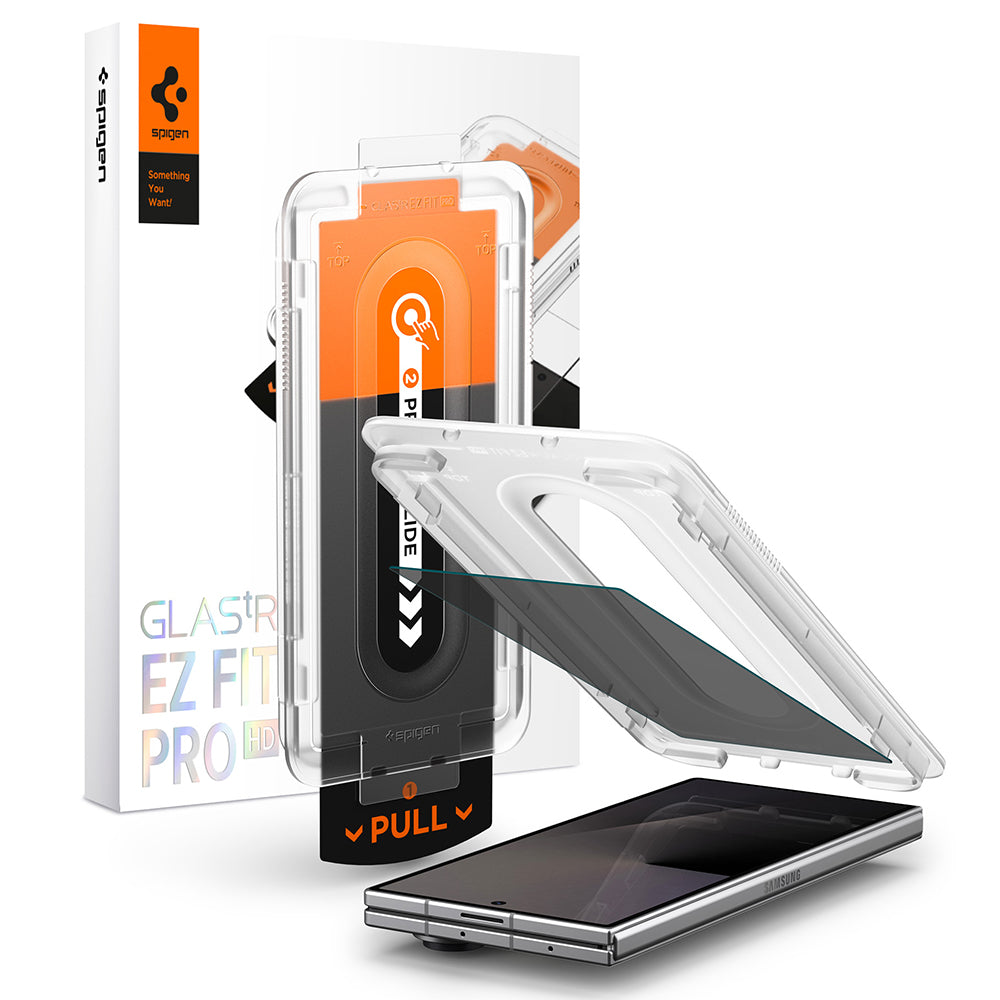 Beskyttelsesfilm for utvendig skjerm Privacy Spigen GlastR EZ FIT Pro HD for Samsung Galaxy Z Fold8 Ultra F976, Herdet glass, Full lim
