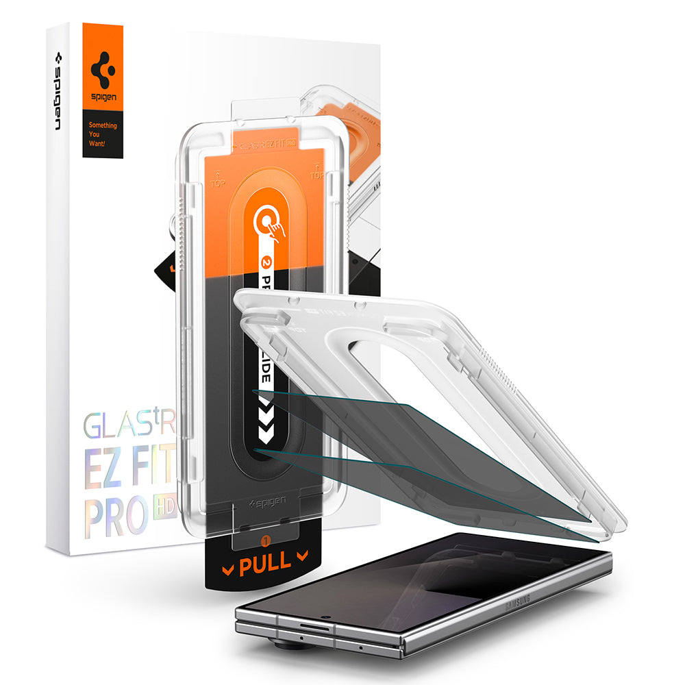 Spigen GlastR EZ FIT Pro HD Privacy Skjermbeskytter for Samsung Galaxy Z Fold8 Ultra F976, Herdet Glass, Full Lim, Sett med 2 stk