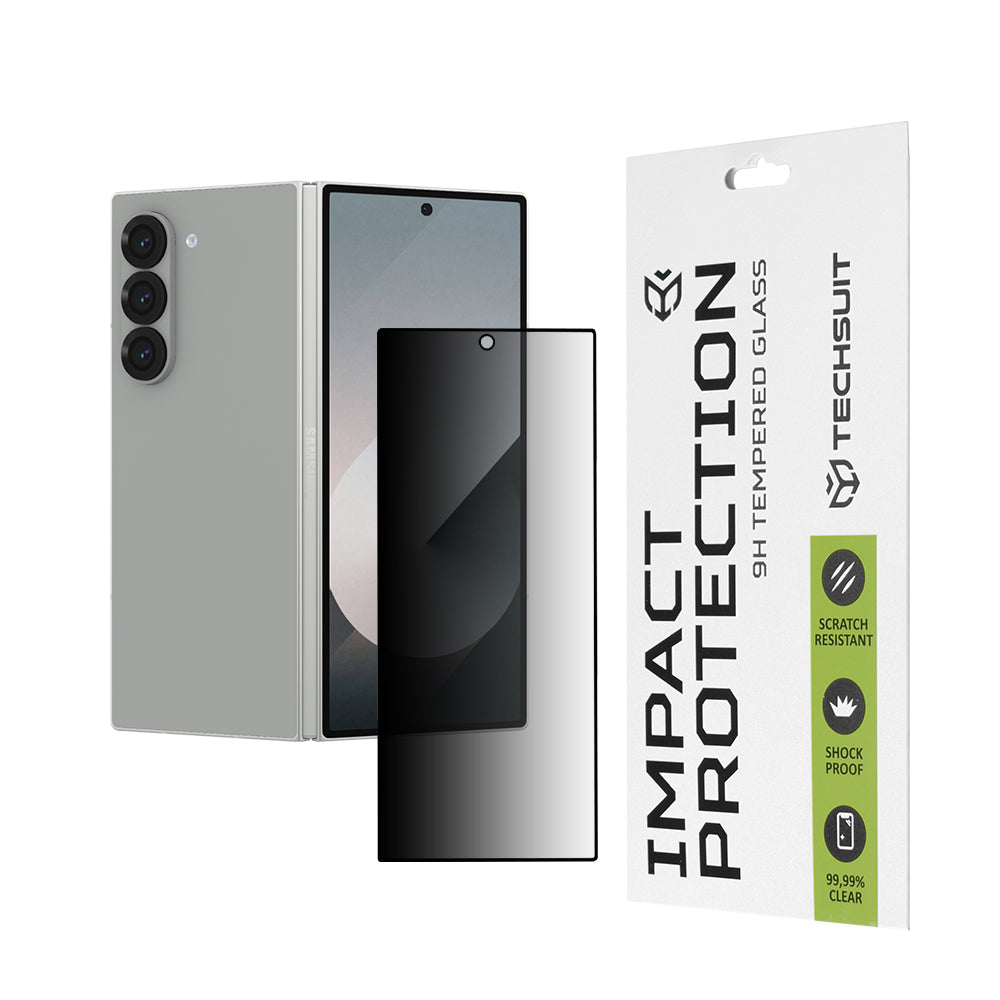 Privacy Techsuit skjermbeskyttelsesfilm for Samsung Galaxy Z Fold6 F956, Herdet glass, Full lim, 111D