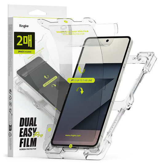 Beskyttelsesfolie for innvendig skjerm Ringke Dual Easy Pro for Samsung Galaxy Z Flip7 F766, Plast, Sett med 2 stykker