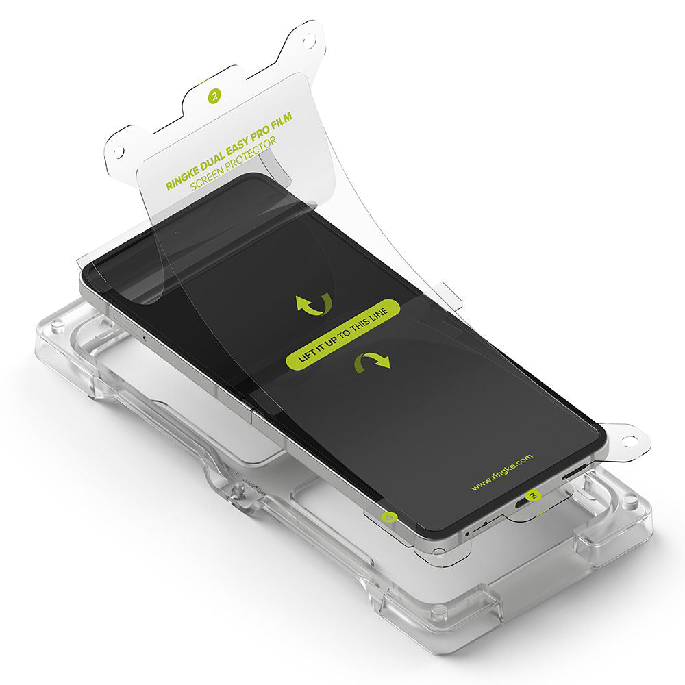 Beskyttelsesfolie for innvendig skjerm Ringke Dual Easy Pro for Samsung Galaxy Z Flip7 F766, Plast, Sett med 2 stykker