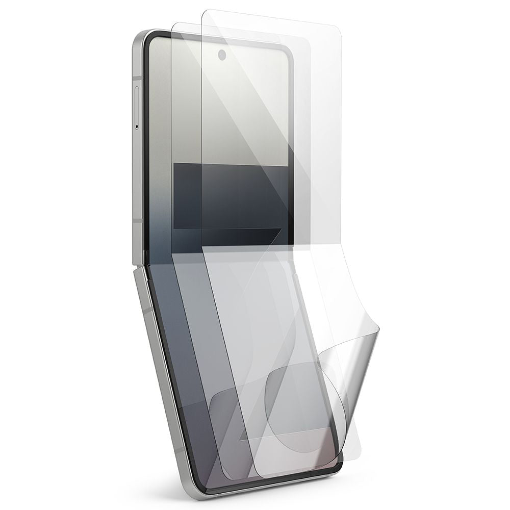 Beskyttelsesfolie for innvendig skjerm Ringke Dual Easy Pro for Samsung Galaxy Z Flip7 F766, Plast, Sett med 2 stykker