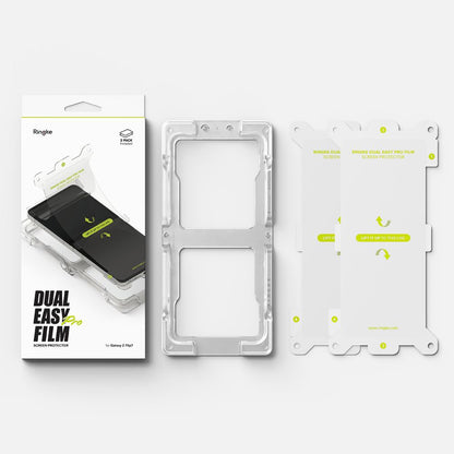 Beskyttelsesfolie for innvendig skjerm Ringke Dual Easy Pro for Samsung Galaxy Z Flip7 F766, Plast, Sett med 2 stykker