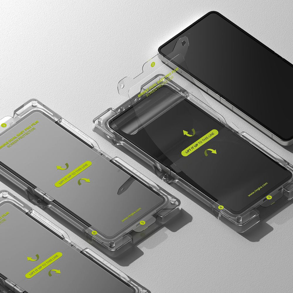 Beskyttelsesfolie for innvendig skjerm Ringke Dual Easy Pro for Samsung Galaxy Z Flip7 F766, Plast, Sett med 2 stykker