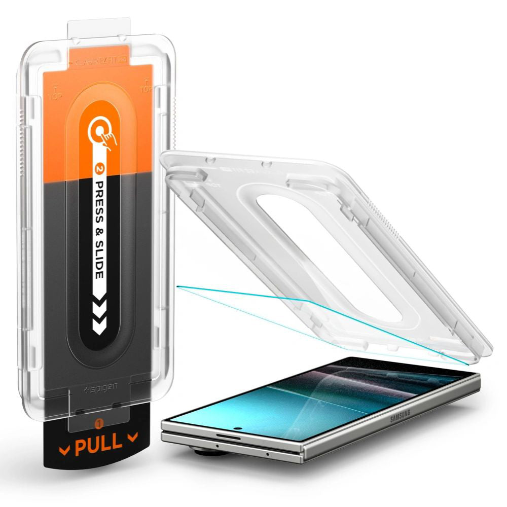 Beskyttelsesfolie Spigen GlastR EZ FIT Pro HD for Samsung Galaxy Z Fold7 F966, Herdet Glass, Full Lim AGL09580